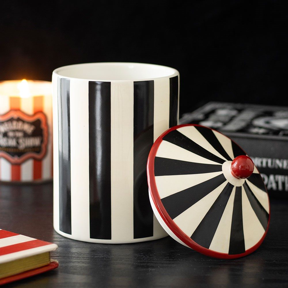 Something Different - Black Striped Circus Tent Vorratsglas - Schwarz/Weiß